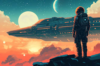 make star wars and sci fi illustration