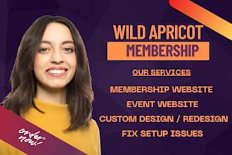 redesign wild apricot website fix wild apricot membership event wix event SEO