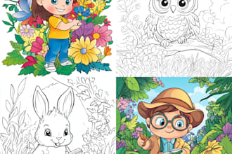 create children colouring bookfor amazon book publishing