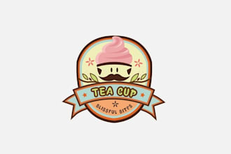 design memorable ideal cupcakes and tea logo