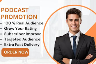do podcast promotion on our high traffic podcast network to grow new audiences