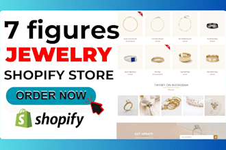 build setup jewelry shopify store necklace ring store gold chain jewelry website
