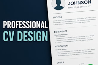 design a professional and modern CV or resume that stands out