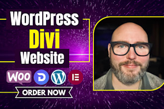 build wordpress divi website with divi theme divi builder elementor, divi expert