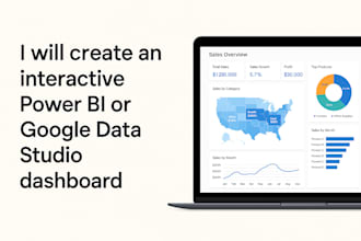 create an interactive power bi or google data studio dashboard