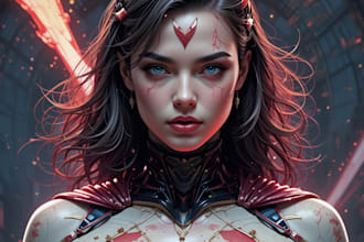 make concept art superhero character comic style