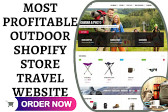 design outdoor gear shopify camping equipment hiking gear store travel website