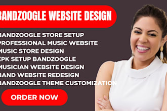 design a professional bandzoogle website and bandzoogle store redesign
