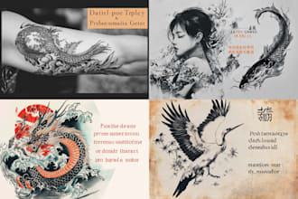 draw amazing japanese oriental tattoo