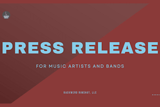 a professional press release for your music release tour or event