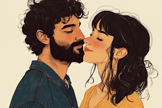 make a  cute portrait, couple portrait or family portrait