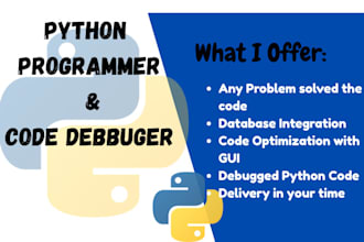 debug, fix and review any bugs on your python, web app development, php, react