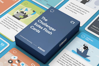 design card game, flashcards, anki, board game card box  mockup, rulebook design