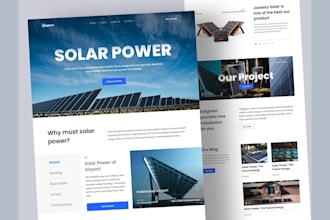 design solar panel website, solar energy website, solar installation website
