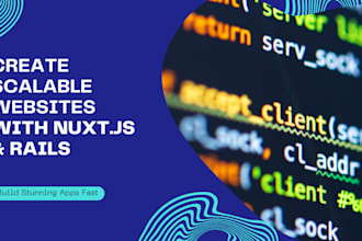 create scalable websites with nuxtjs, tailwind CSS, and ruby on rails