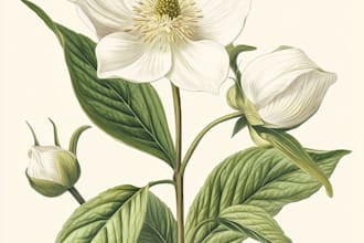 draw botanical illustrations of flowers, plants and fruits