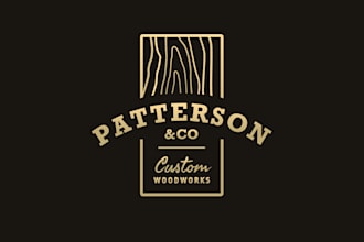 design a custom wood, carpentry, or woodworking logo