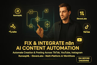 ai video content automation with n8n, make com runway, elevenlabs n8n workflow