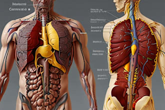 draw digital cultured anatomy and medical illustrations
