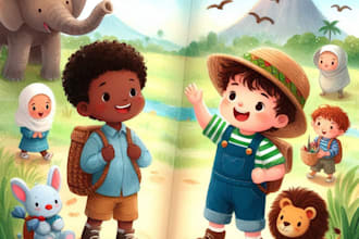 illustrate children story book illustration, children story