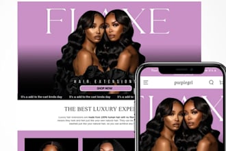 setup dropshipping shopify store website, hair extension shopify store