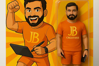 ai generate custom action figure box art of your images