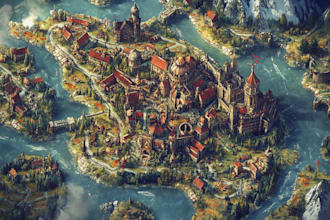 draw a custom map for fantasy, scifi, book or boardgame
