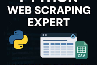 do python web scraping, data extraction, and automation