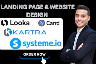 carrd landing page google site website system io kartra looka website thrivecart