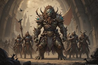 draw your dnd group party illustration