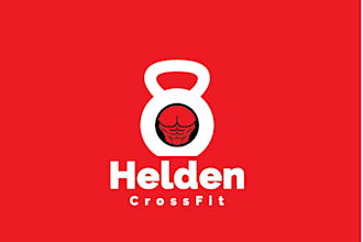 design a powerful minimalist logo for your fitness, gym