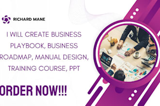 create business playbook, business roadmap, manual design, training course, PPT