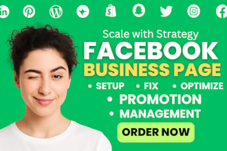 create, fix and optimize your facebook business page professionally