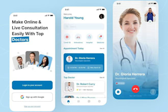 create a doctor appointment booking app with telehealth features
