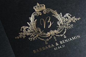 do modern badge monogram crest business logo design