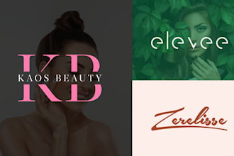 create clean luxury wordmark lettermark  typography font text based logo design