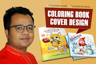 design coloring book cover for amazon kdp or ingramspark