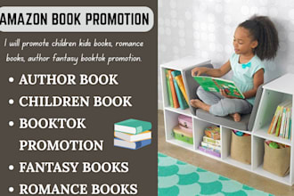promote children kids books, romance books, author fantasy booktok promotion
