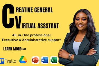 be your creative personal and executive virtual assistant with social media skil