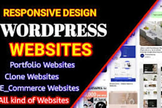 design, redesign portfolio or personal website with wordpress