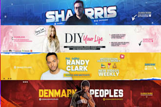 make a perfect youtube channel banner art