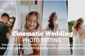professionally edit and color grade your wedding photos to perfection