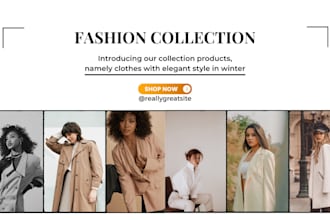 design shopify fashion store clothing website, shopify website