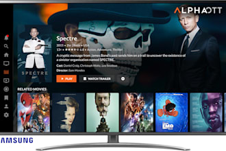 develop custom iptv app for samsung, lg webos ,roku tv app, android tv and ios