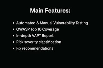create a vapt report for your websites