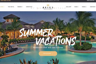 design vacation website, real estate, short term rental, property management
