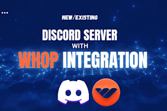 create new and existing discord server with whop integration, telegram