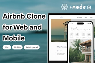 build airbnb clone, vacation rental, hotel booking website and mobile app