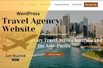 create custom travel agency website with wordpress