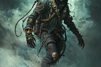draw a fantasy horror and fantasy horror character